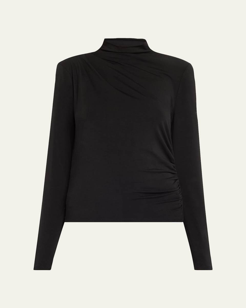 Mylie Gathered Turtleneck Top